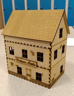 Lazer Kesim Dokulu Bina 3D Puzzle SVG Dosyası