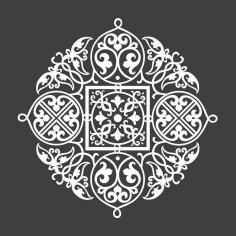 Daire CNC Dekoratif Tasarım DXF Dosyası