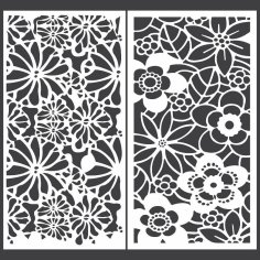 Lazer ve CNC Kesim için Ücretsiz Vektörel Çiçek Desenleri