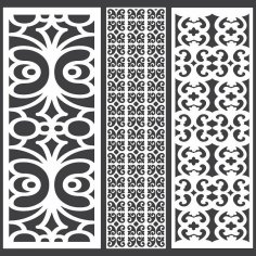 Lazer ve CNC Kesim için Geometrik Desenler Ücretsiz Vektör