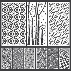 Lazer kesim ve CNC makinesi için dekoratif Jali tasarım DXF dosyası.