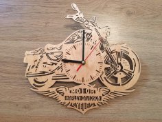 Lazer Kesim Harley Davidson Saat Ücretsiz Vektör