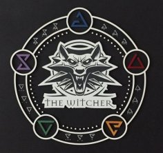 Lazer Kesim Witcher Dekoru Ücretsiz Vektör
