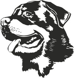 Rottweiler Köpek DXF Dosyası