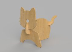 Lazer Kesim Ahşap Kedi Geçme Yapı Kiti DXF Dosyası