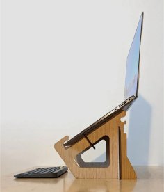 Lazer Kesim Ergonomik Laptop Standı DXF Dosyası