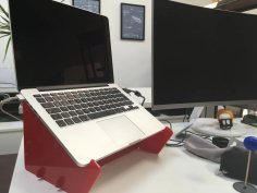 Lazer Kesim Dizüstü Bilgisayar Standı Macbook Pro 13 Standı DXF Dosyası