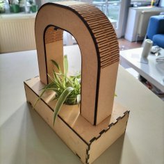 Lazer Kesim Ahşap Bitki Spotu DXF Dosyası