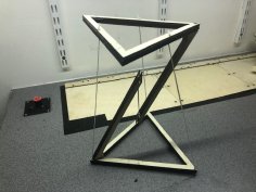 Lazer Kesim Tensegrity Yapısı Model DXF Dosyası