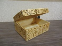 Dekoratif Mücevher Kutusu CNC Router Şablonu DXF Dosyası