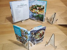 Lazer Kesim Kitap Standı Fotoğraf Çerçevesi Standı SVG Dosyası