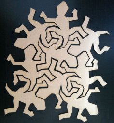 Lazer Kesim Tessellation Kertenkeleleri SVG Dosyası