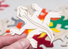 Lazer Kesim Escher Tarzı Sürüngenler DXF Dosyası