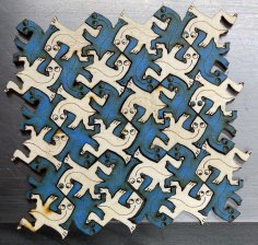 Lazer Kesim Escher Kertenkeleleri DXF Dosyası
