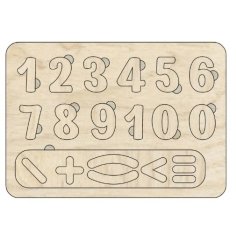 Lazer Kesim Ahşap Matematik Bulmacası Çocuk Matematik Oyuncağı Ücretsiz Vektör