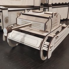 Lazer Kesim Ahşap Tank Bira Tutucu Ücretsiz Vektör