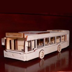 Lazer Kesim Mercedes-Benz Otobüs 3D Model Ücretsiz Vektör