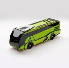 Lazer Kesim Otobüs Modeli Ücretsiz Vektör