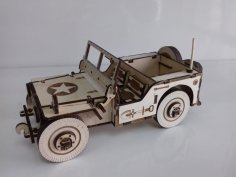 Lazer Kesim Jeep 3D Ücretsiz Vektör