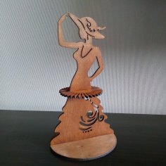Lazer Kesim Moda Kız Peçete Tutucu Ücretsiz Vektör