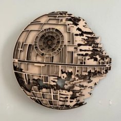 Lazer Kesim Ölüm Yıldızı – Yıldız Savaşları Katmanlı Sanat Ücretsiz Vektör