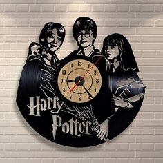 Lazer Kesim Harry Potter Saat Ücretsiz Vektör