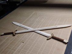 Lazer Kesim Çocuk Kılıcı DXF Dosyası