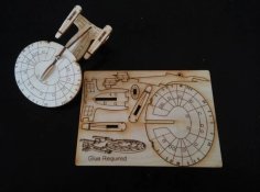 Lazer Kesim USS Enterprise Süs Kartı Ücretsiz Vektör