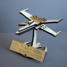 Lazer Kesim Star Wars X-Wing Starfighter Ücretsiz Vektör