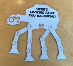 Lazer Kesim Hareketli AT-AT Kart DXF Dosyası