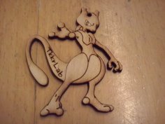 Lazer Kesim Pokemon Mewtwo SVG Dosyası