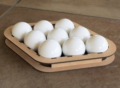 Lazer Kesim 9-Top Bilardo İstakası 57mm SVG Dosyası
