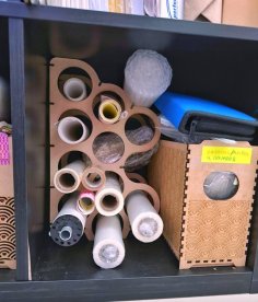 Lazer Kesim Vinil ve Laminasyon Rulo Rafı DXF Dosyası