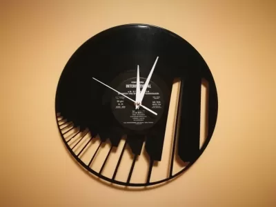 Orologio Vinile_Pianoforte dxf dosyası DXF çizimi