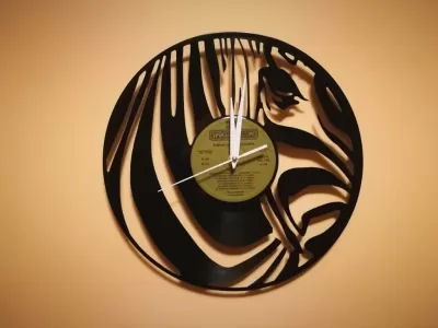 Orologio Vinile Zebra dxf dosyası DXF çizimi