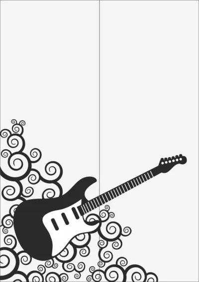 Gitar Kumlaması Desen Ücretsiz Vektör CDR çizimi