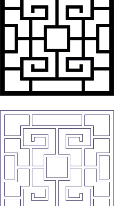 DXF Tasarım Izgara Deseni DXF Dosyası DXF çizimi