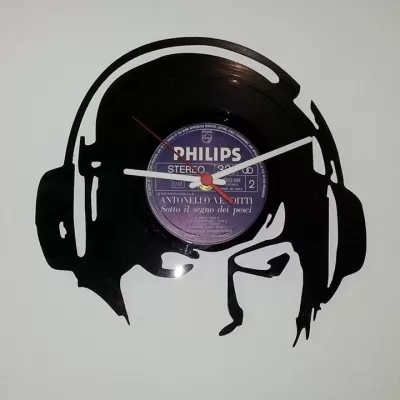 Orologio Vinile Cuffie dxf dosyası DXF çizimi