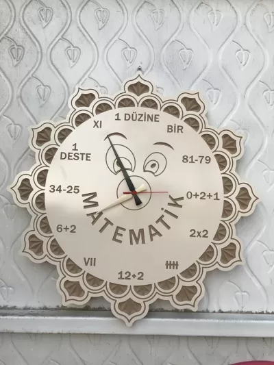 Matematik Saati DXF Dosyası DXF çizimi
