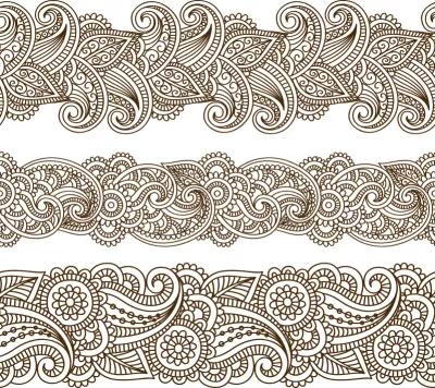Mehndi vektör deseni Ücretsiz Vektör CDR çizimi