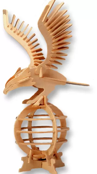 3D Puzzle Kartal dxf dosyası DXF çizimi