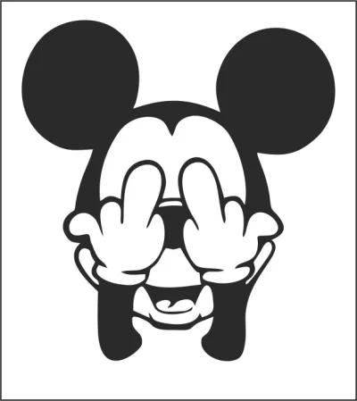 Mickey Sticker Ücretsiz Vektör CDR çizimi
