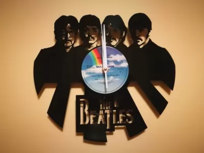 Orologio Vinile LP Beatles saati dxf dosyası DXF çizimi