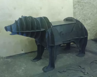 Ayı Barbekü CNC vektör planı Ücretsiz Vektör CDR çizimi