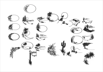 Clip art vektör seti Ücretsiz Vektör CDR çizimi