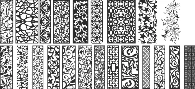 Modern Ayırıcı Paneller Koleksiyonu Ücretsiz Vektör CDR çizimi