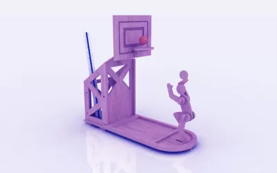 Basketbol Kalemlik Standı 3mm Ücretsiz Vektör CDR çizimi