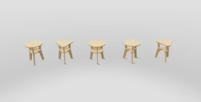 Tabure T2 DXF Dosyası DXF çizimi