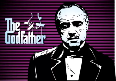 Marlon Brando Baba Posteri Ücretsiz Vektör CDR çizimi