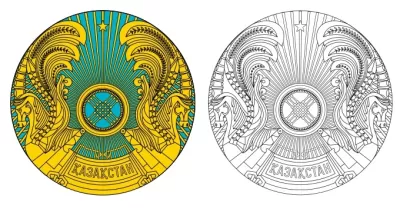 Kazakistan Amblemi logosu Ücretsiz Vektör CDR çizimi